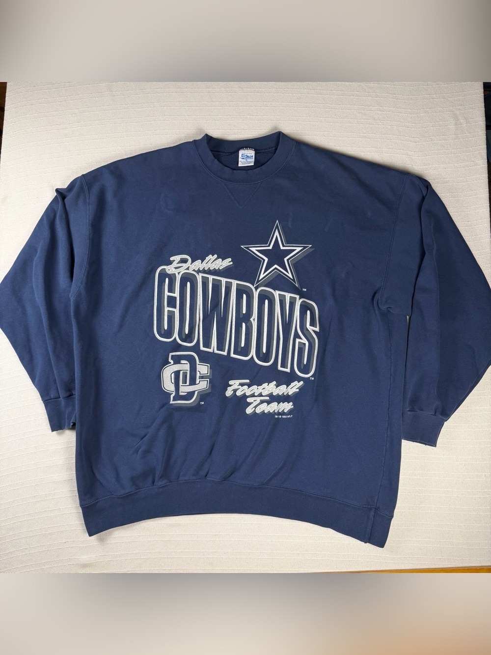 Vintage 1993 Dallas Cowboys Salem Sportswear Sweatshirt Navy Men XL Made in USA
